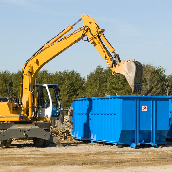 are there any restrictions on where a residential dumpster can be placed in Webb